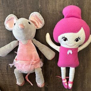 Plush Ballerina Dolls Lot of 2 dolls, Maddie Scentsy and Pillow Ballet Girl